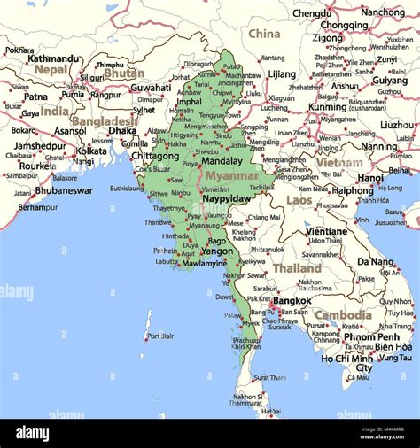 countries bordering myanmar.